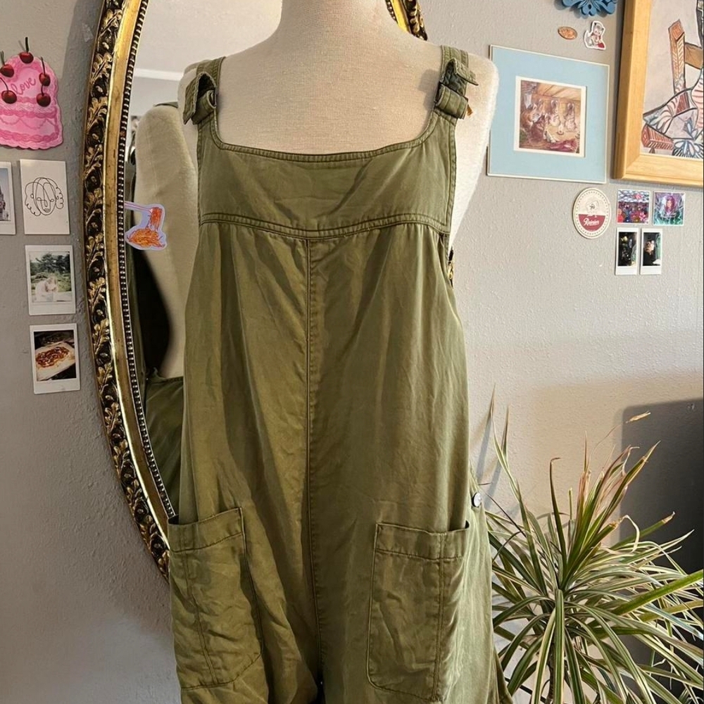BDG Sage Green Overalls